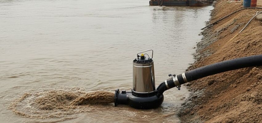 Máy bơm chìm hút cát  giúp tăng tốc hiệu quả khai thác khoáng sản
