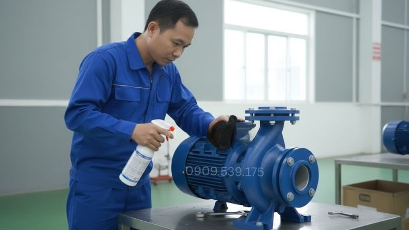 Bảo dưỡng bơm ly tâm trục ngang để hoạt động bền bỉ hiệu quả.