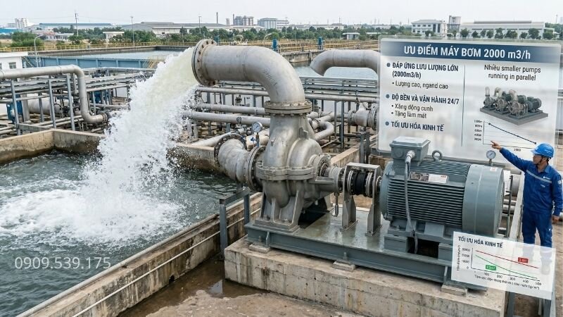 Ưu điểm máy bơm nước 2000m3/h