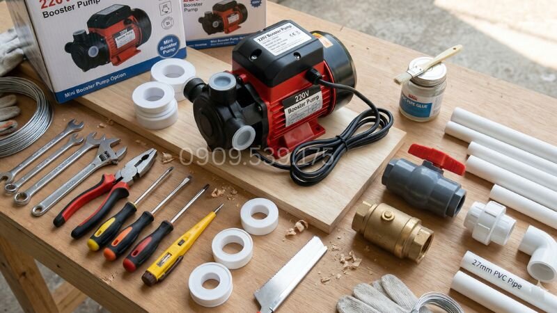 Các vật tư và dụng cụ cần chuẩn bị trước khi lắp đặt